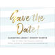Faux Gold Foil and Stripes Save the Date Cards Image 4 of 5